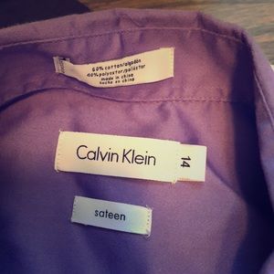 Boys size 14 purple dress shirt long sleeve